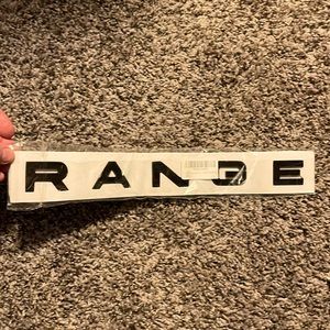 Black replacement Range Rover letters